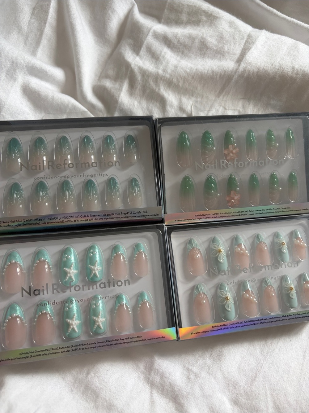 4 x Nail Reformation press on nail kits